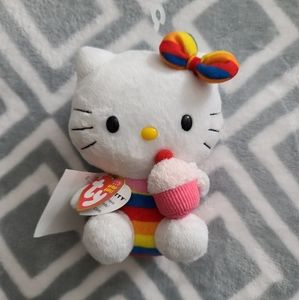 Ty Hello Kitty Cupcake Beanie Baby Plush